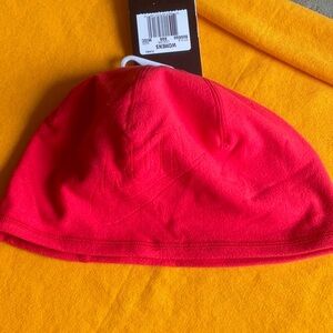 NIKE Red/Red Leopard Print Reversible Running Beanie, NWT
